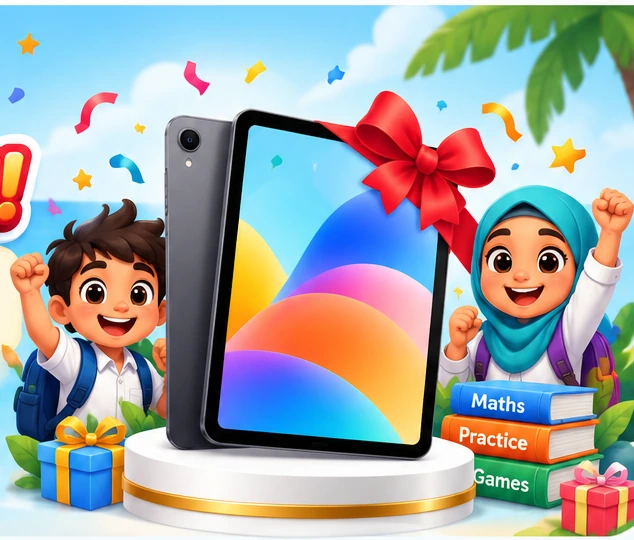 Fahi Hisaabu tablet giveaway with students